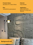 Faux stone wall cladding for interior design