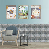 3D WALL PANEL, FAUX BRICK DESIGN, NON ADHESIVE WALL COVERING, WATERPROOF PVC WALL PANEL