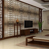 Aluminum metal mosaic 3d wall stickers