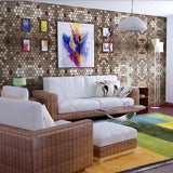 Aluminum metal mosaic 3d wall stickers